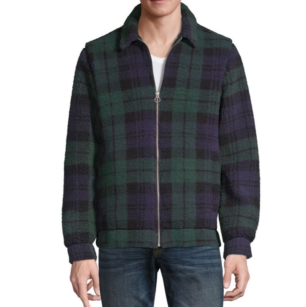Plaid Sherpa Jacket